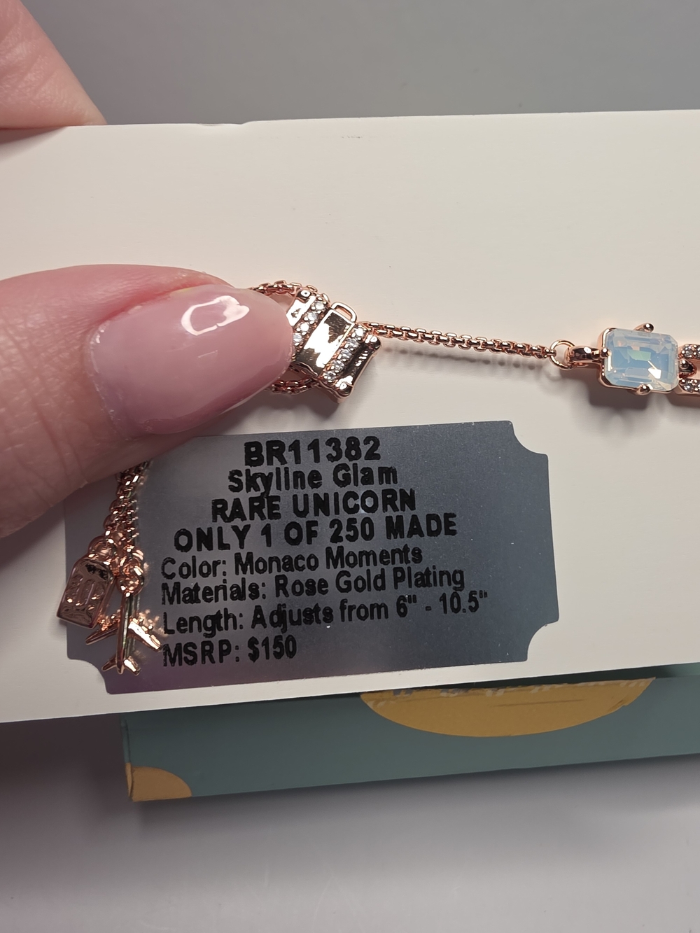 BP Jewel Candy Rare Unicorn Skyline Glam Bracelet In Monaco Moments On Rose Gold - Picture 3 of 3